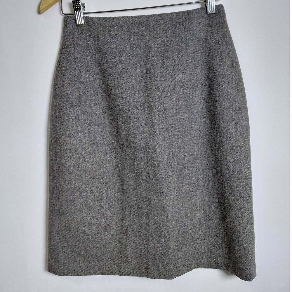 SAVANNAH Pure Wool Skirt Gray Lightweight Women See Measurements